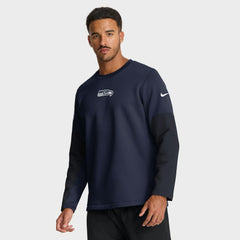 Seattle Seahawks Sideline Coach Therma-FIT Long Sleeve T-Shirt - College Navy - Nike