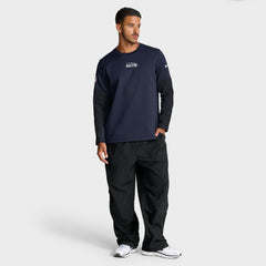 Seattle Seahawks Sideline Coach Therma-FIT Long Sleeve T-Shirt - College Navy - Nike