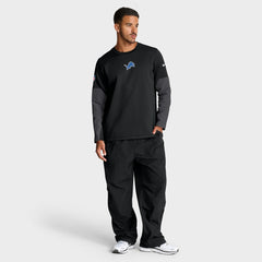 Detroit Lions Sideline Coach Therma-FIT Long Sleeve T-Shirt - Black - Nike