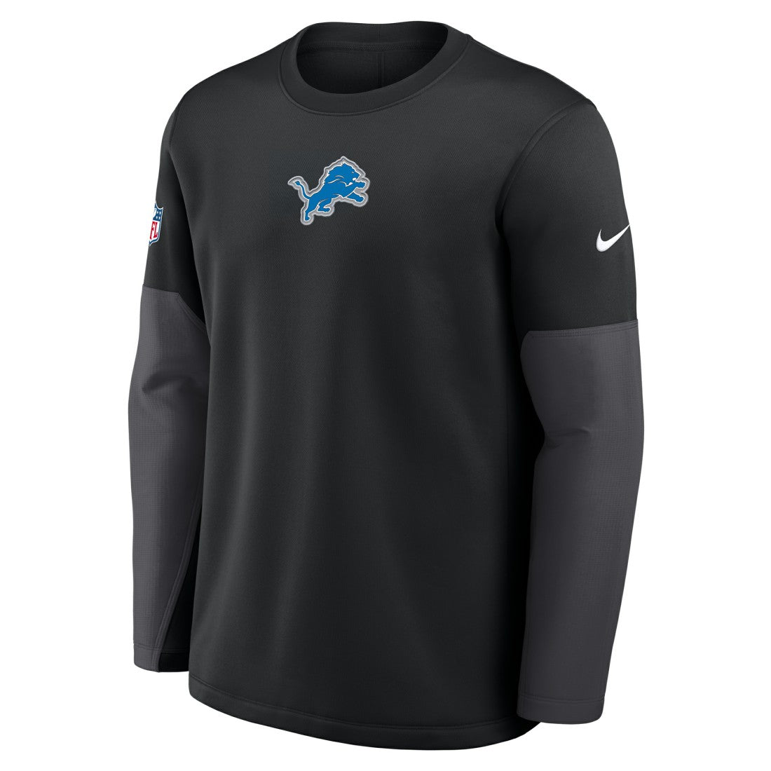 Detroit Lions Sideline Coach Therma-FIT Long Sleeve T-Shirt - Black - Nike