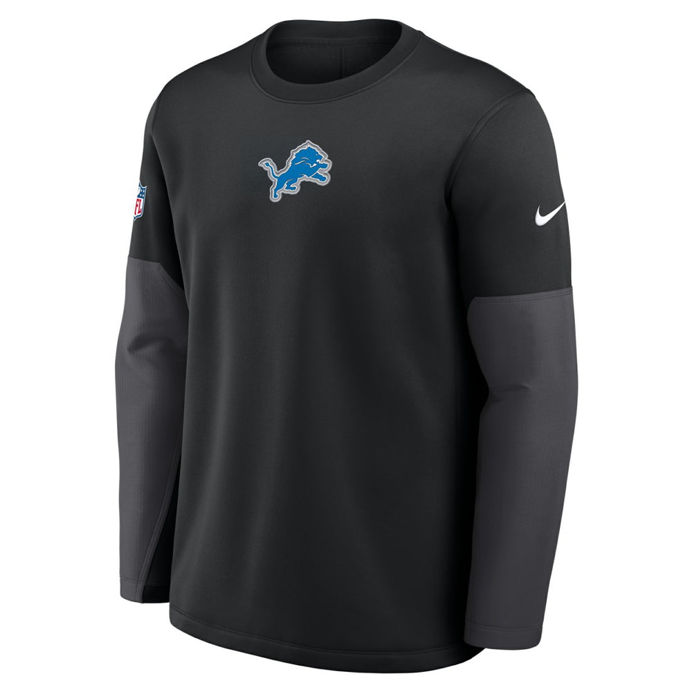 Detroit Lions Sideline Coach Therma-FIT Long Sleeve T-Shirt - Black - Nike