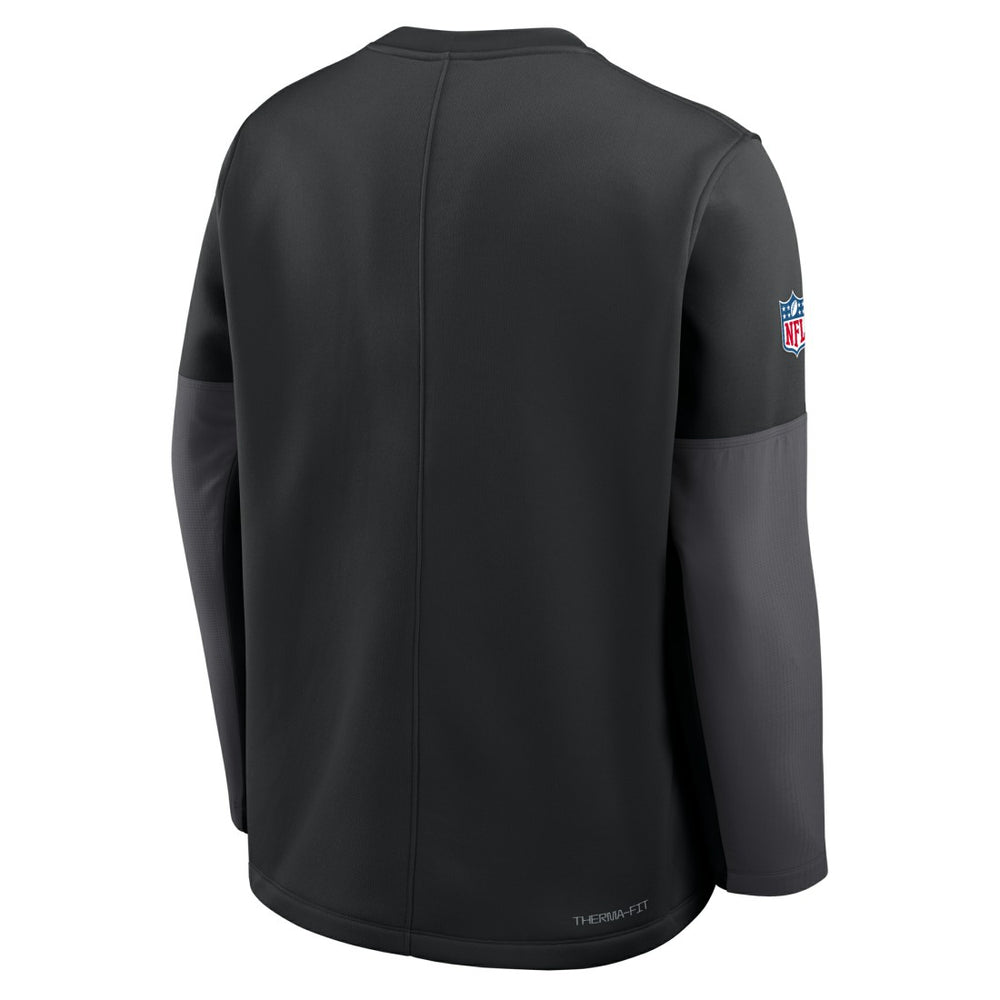Detroit Lions Sideline Coach Therma-FIT Long Sleeve T-Shirt - Black - Nike