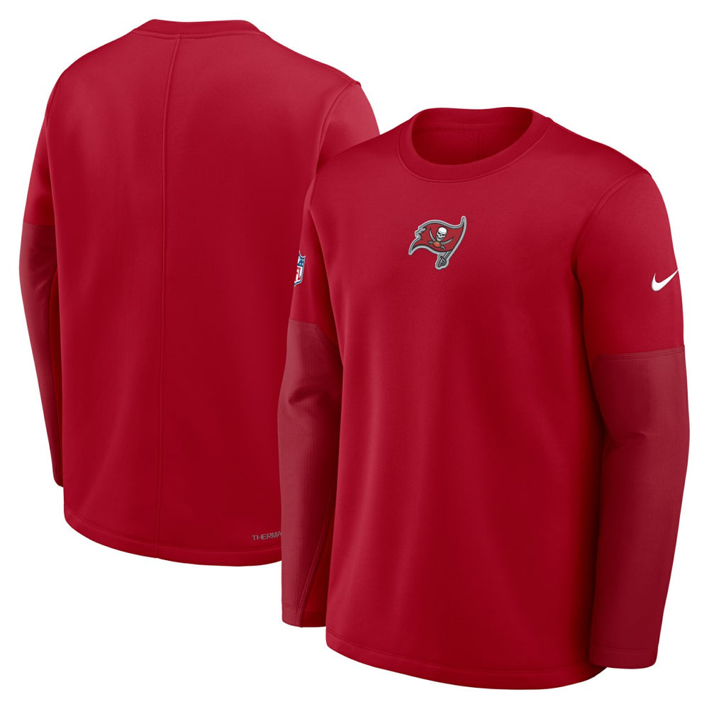 Tampa Bay Buccaneers Sideline Coach Therma-FIT Long Sleeve T-Shirt - Red - Nike
