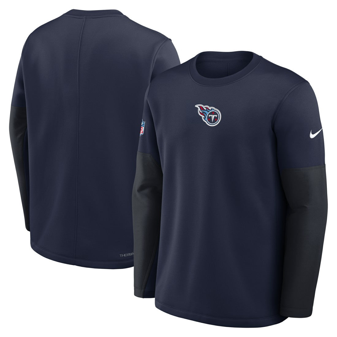 Tennessee Titans Sideline Coach Therma-FIT Long Sleeve T-Shirt - Navy - Nike