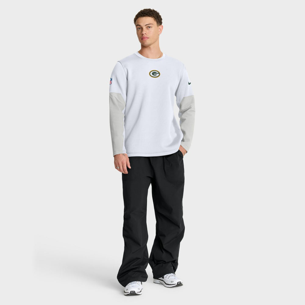 Green Bay Packers Sideline Coach Therma-FIT Long Sleeve T-Shirt - White - Nike