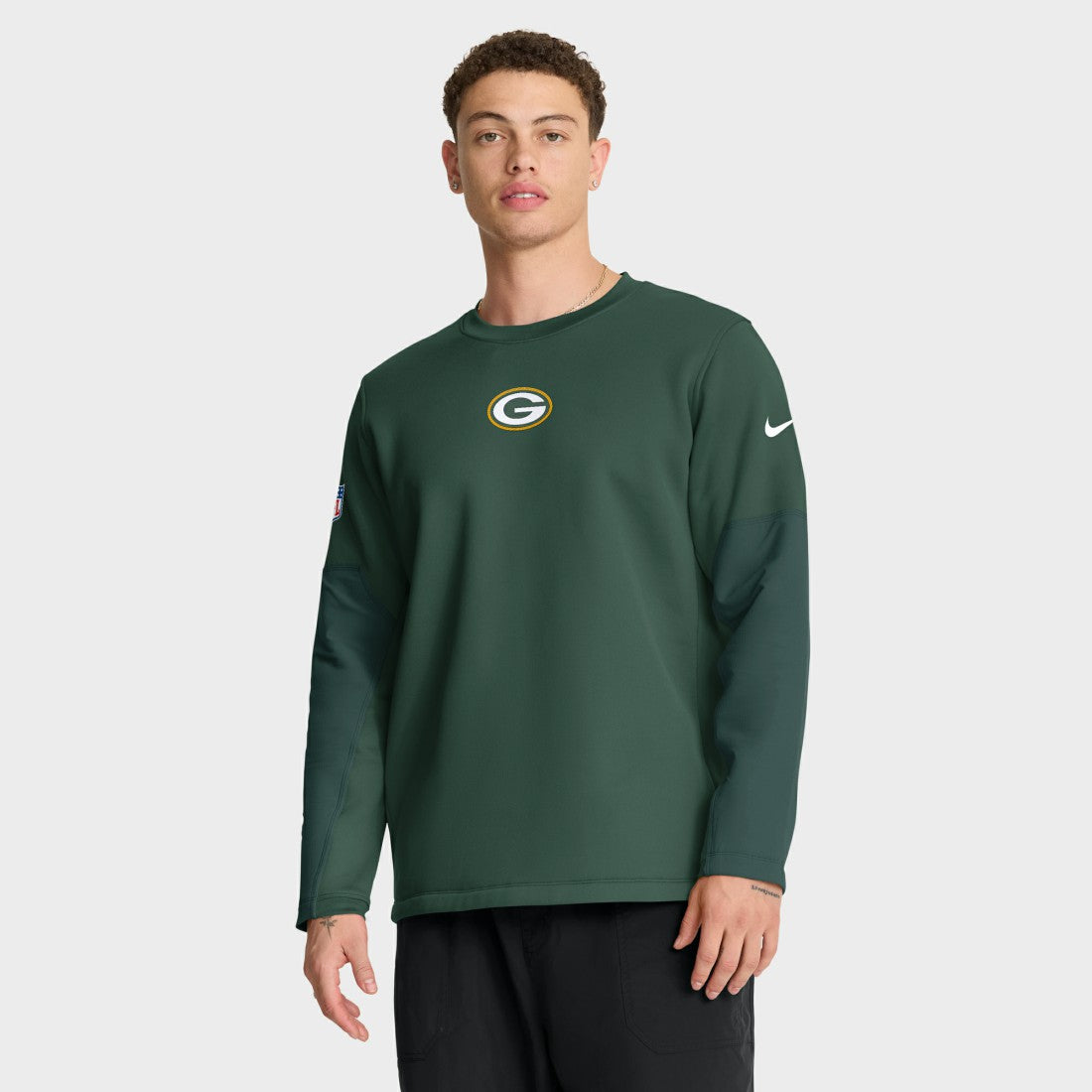Green Bay Packers Sideline Coach Therma-FIT Long Sleeve T-Shirt - Green - Nike