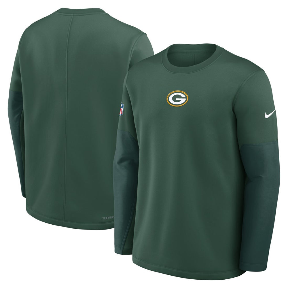 Green Bay Packers Sideline Coach Therma-FIT Long Sleeve T-Shirt - Green - Nike