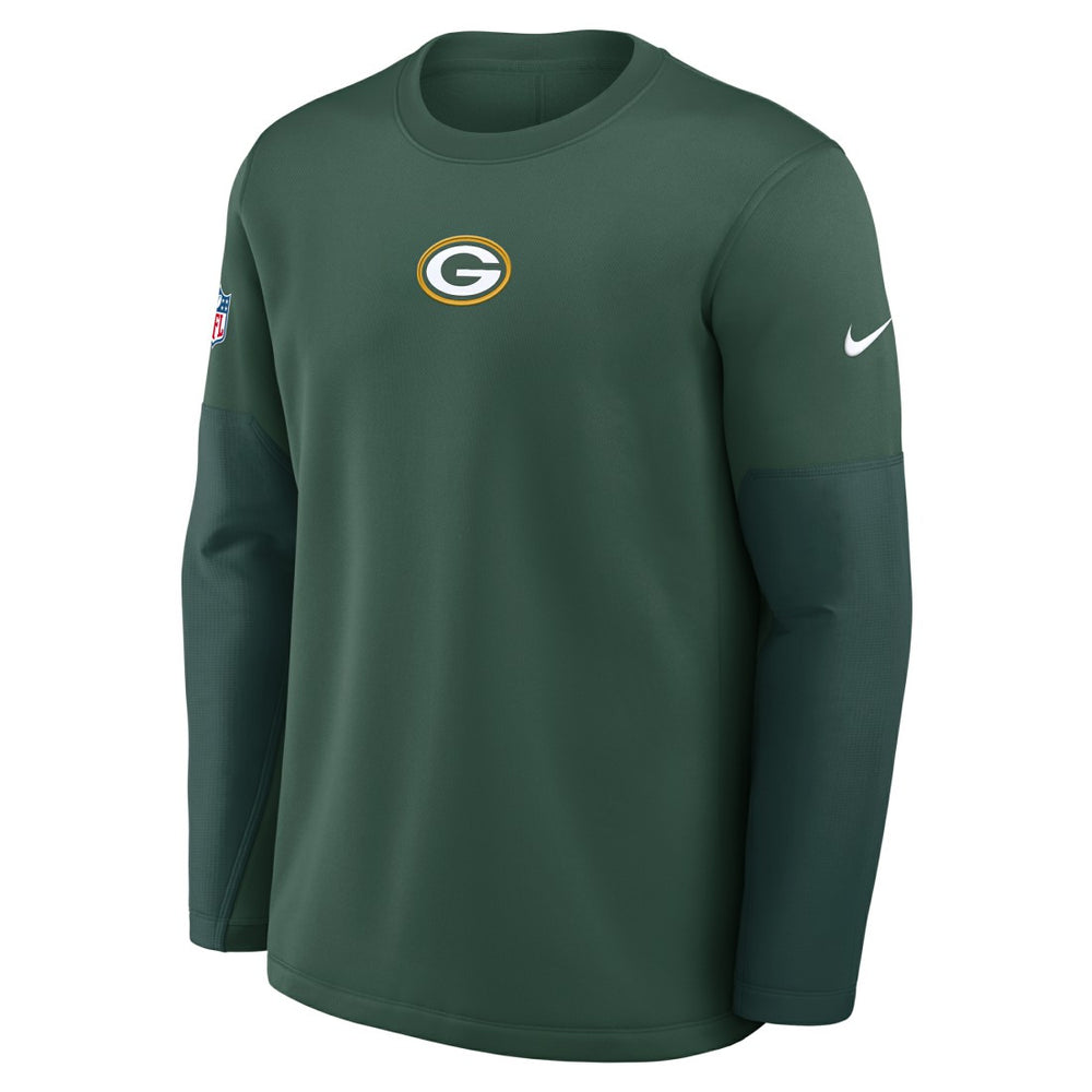 Green Bay Packers Sideline Coach Therma-FIT Long Sleeve T-Shirt - Green - Nike