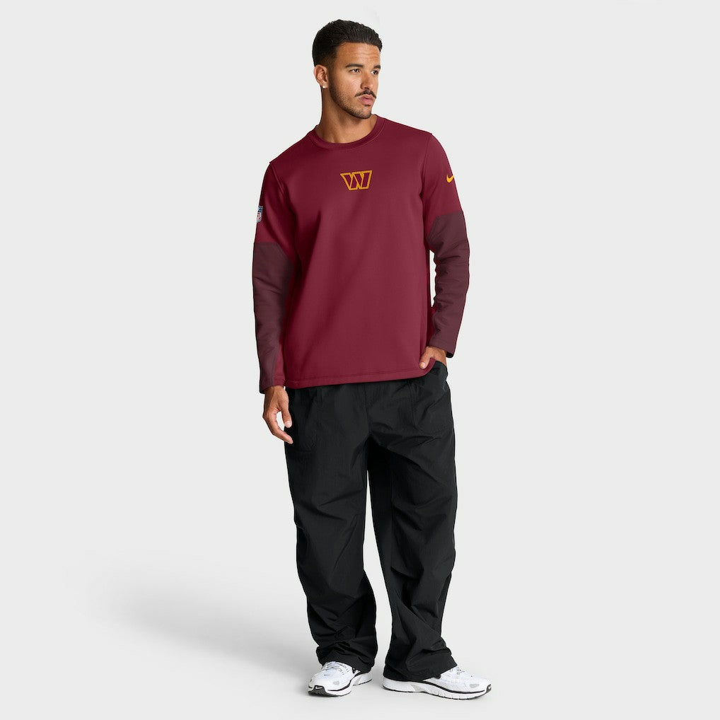 Washington Commanders Sideline Coach Therma-FIT Long Sleeve T-Shirt - Burgundy - Nike