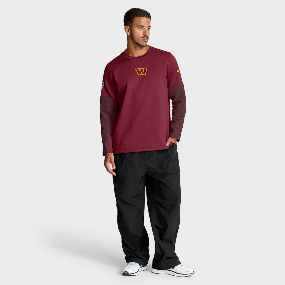 Washington Commanders Sideline Coach Therma-FIT Long Sleeve T-Shirt - Burgundy - Nike