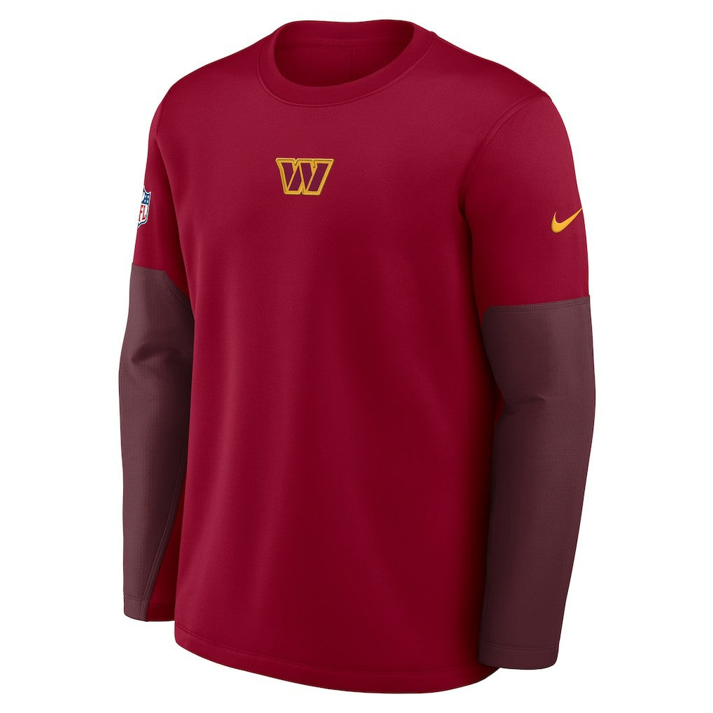 Washington Commanders Sideline Coach Therma-FIT Long Sleeve T-Shirt - Burgundy - Nike