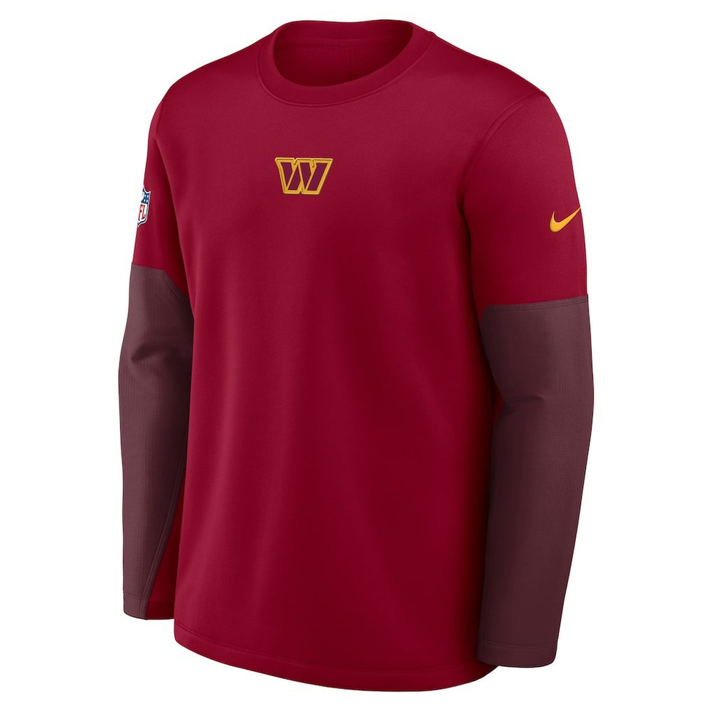 Washington Commanders Sideline Coach Therma-FIT Long Sleeve T-Shirt - Burgundy - Nike
