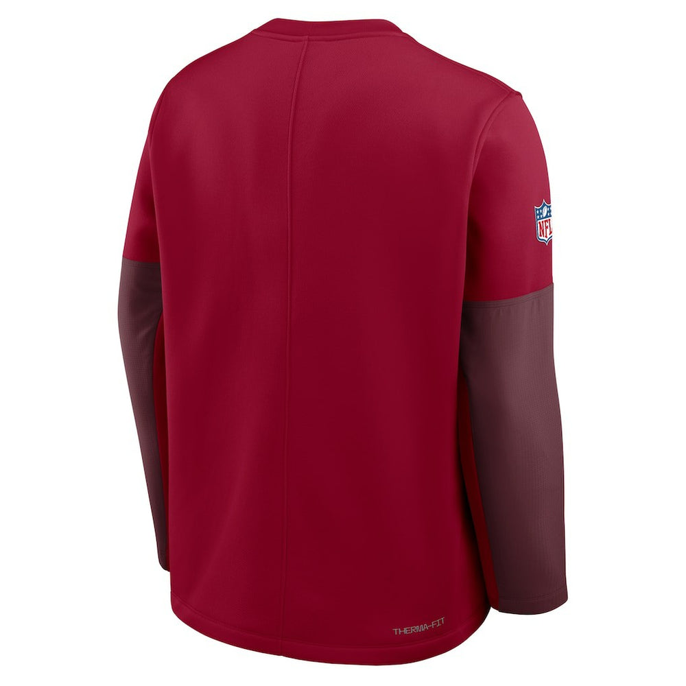 Washington Commanders Sideline Coach Therma-FIT Long Sleeve T-Shirt - Burgundy - Nike