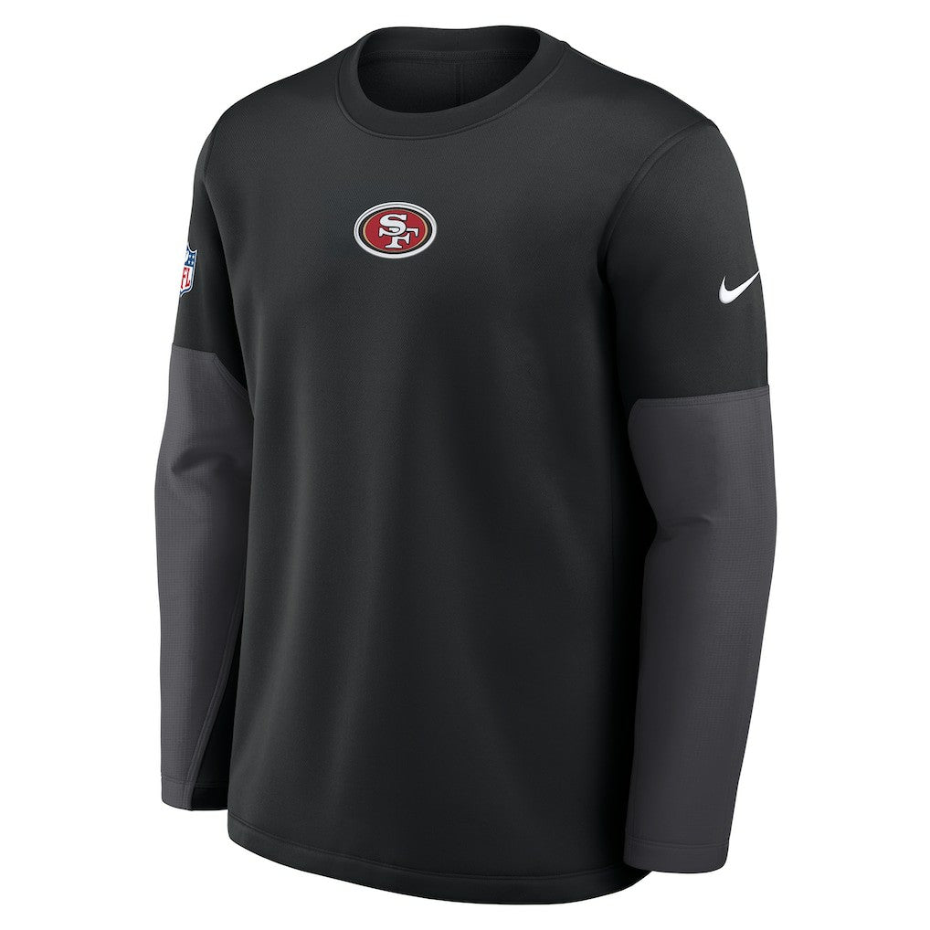 San Francisco 49ers Sideline Coach Therma-FIT Long Sleeve T-Shirt - Black - Nike
