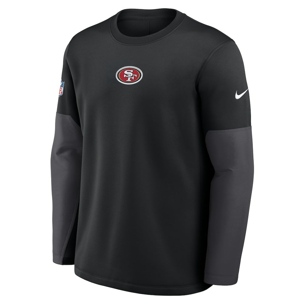 San Francisco 49ers Sideline Coach Therma-FIT Long Sleeve T-Shirt - Black - Nike