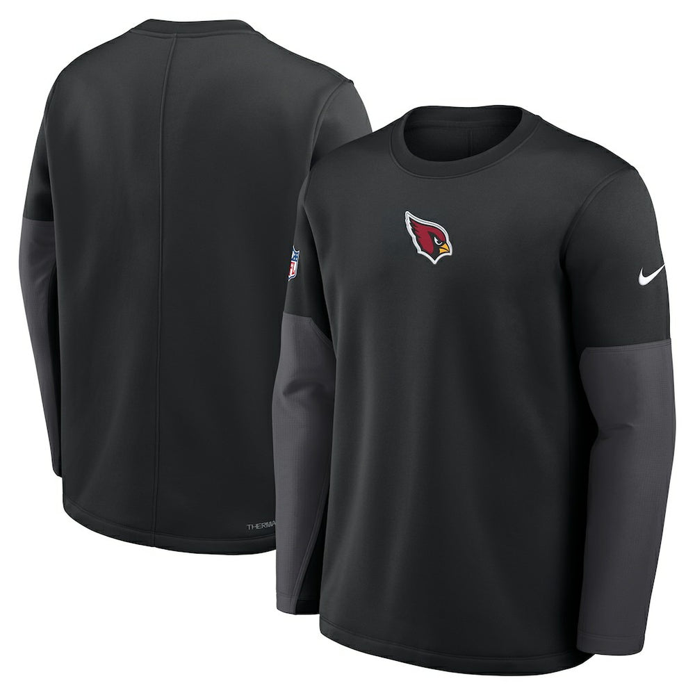 Arizona Cardinals Sideline Coach Therma-FIT Long Sleeve T-Shirt - Black - Nike