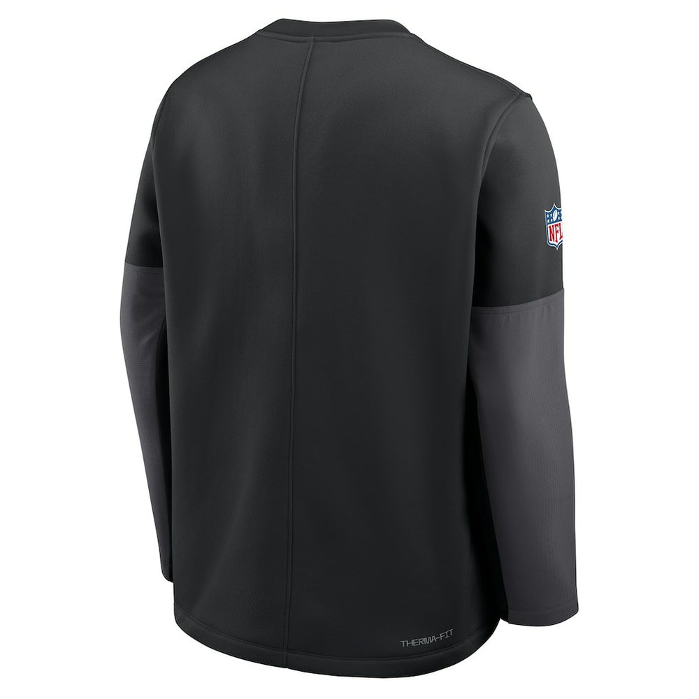 New Orleans Saints Sideline Coach Therma-FIT Long Sleeve T-Shirt - Black - Nike