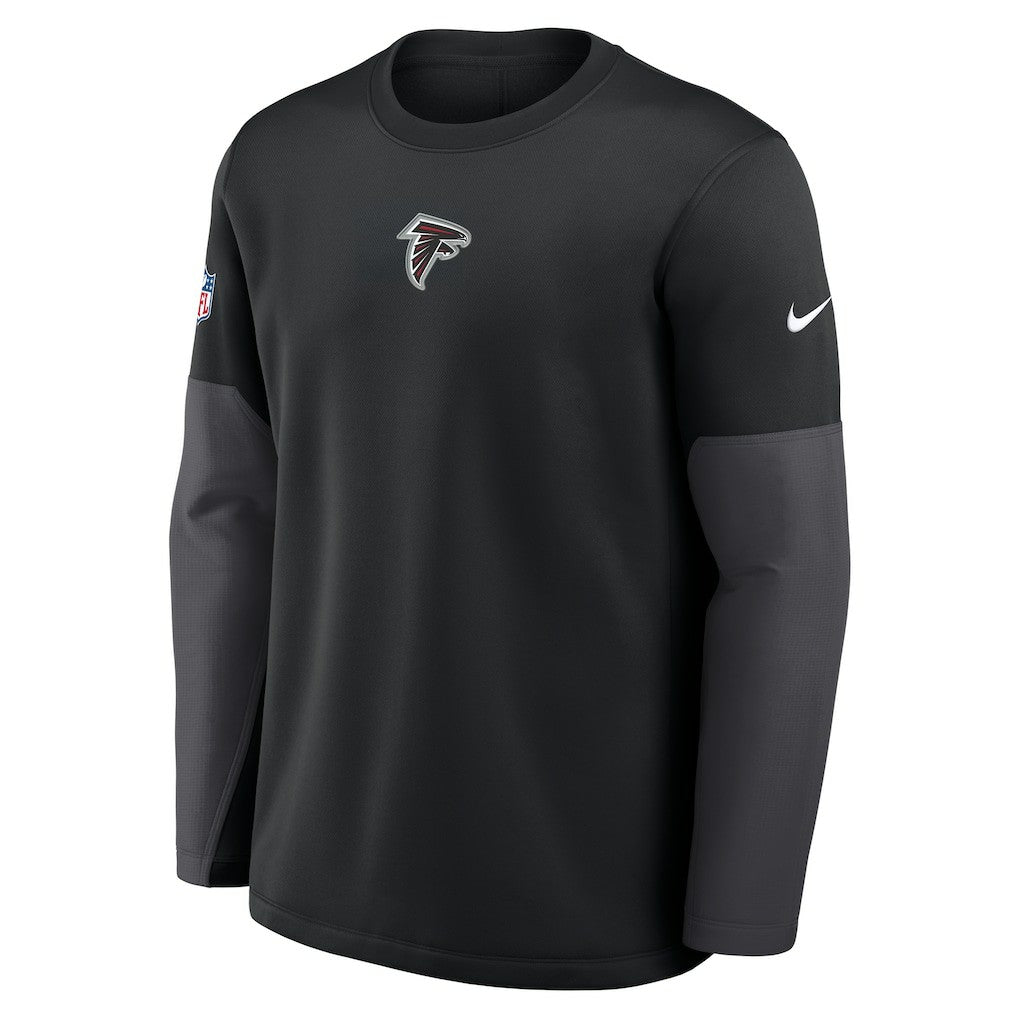 Atlanta Falcons Sideline Coach Therma-FIT Long Sleeve T-Shirt - Black - Nike
