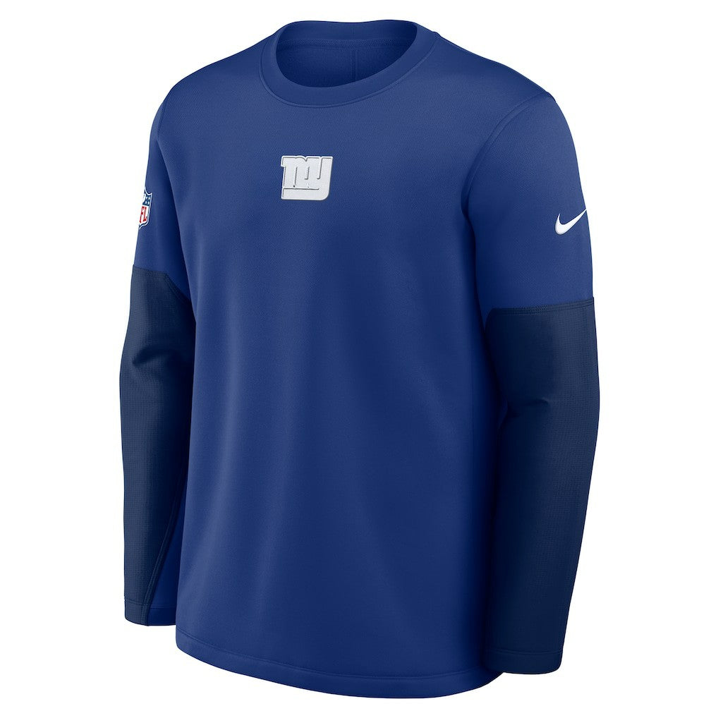 New York Giants Sideline Coach Therma-FIT Long Sleeve T-Shirt - Royal - Nike
