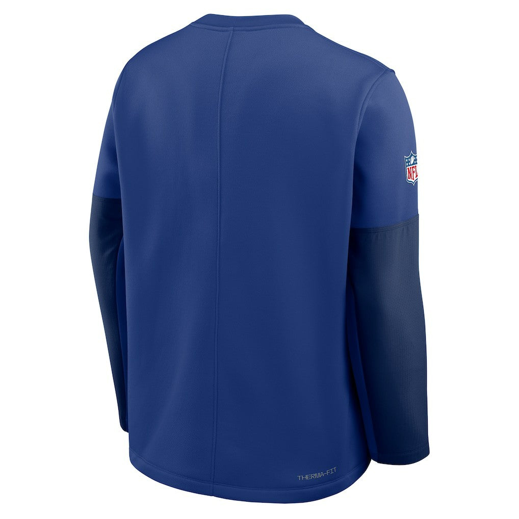 New York Giants Sideline Coach Therma-FIT Long Sleeve T-Shirt - Royal - Nike