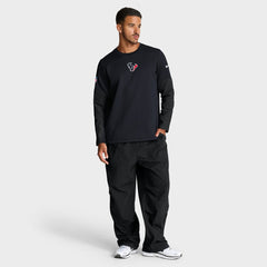Houston Texans Sideline Coach Therma-FIT Long Sleeve T-Shirt - Navy - Nike