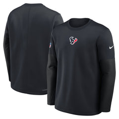 Houston Texans Sideline Coach Therma-FIT Long Sleeve T-Shirt - Navy - Nike