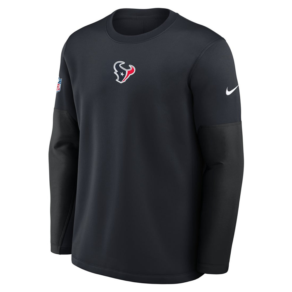 Houston Texans Sideline Coach Therma-FIT Long Sleeve T-Shirt - Navy - Nike