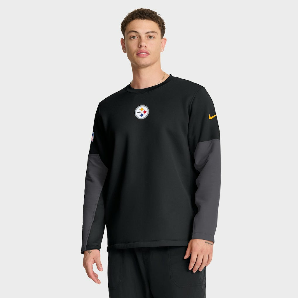 Pittsburgh Steelers Sideline Coach Therma-FIT Long Sleeve T-Shirt - Black - Nike