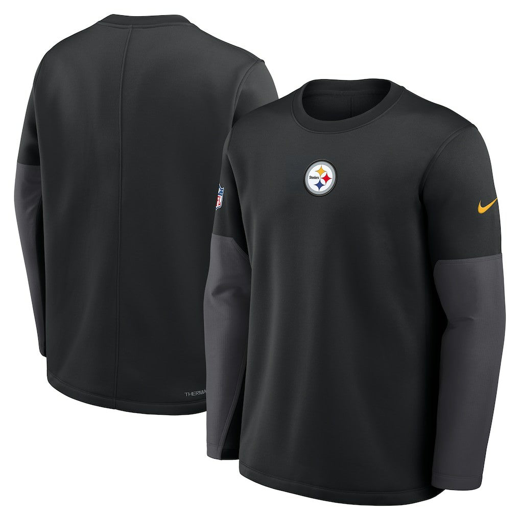 Pittsburgh Steelers Sideline Coach Therma-FIT Long Sleeve T-Shirt - Black - Nike
