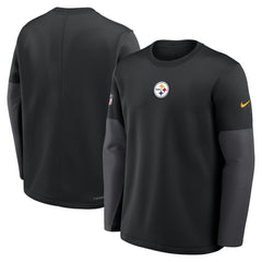 Pittsburgh Steelers Sideline Coach Therma-FIT Long Sleeve T-Shirt - Black - Nike