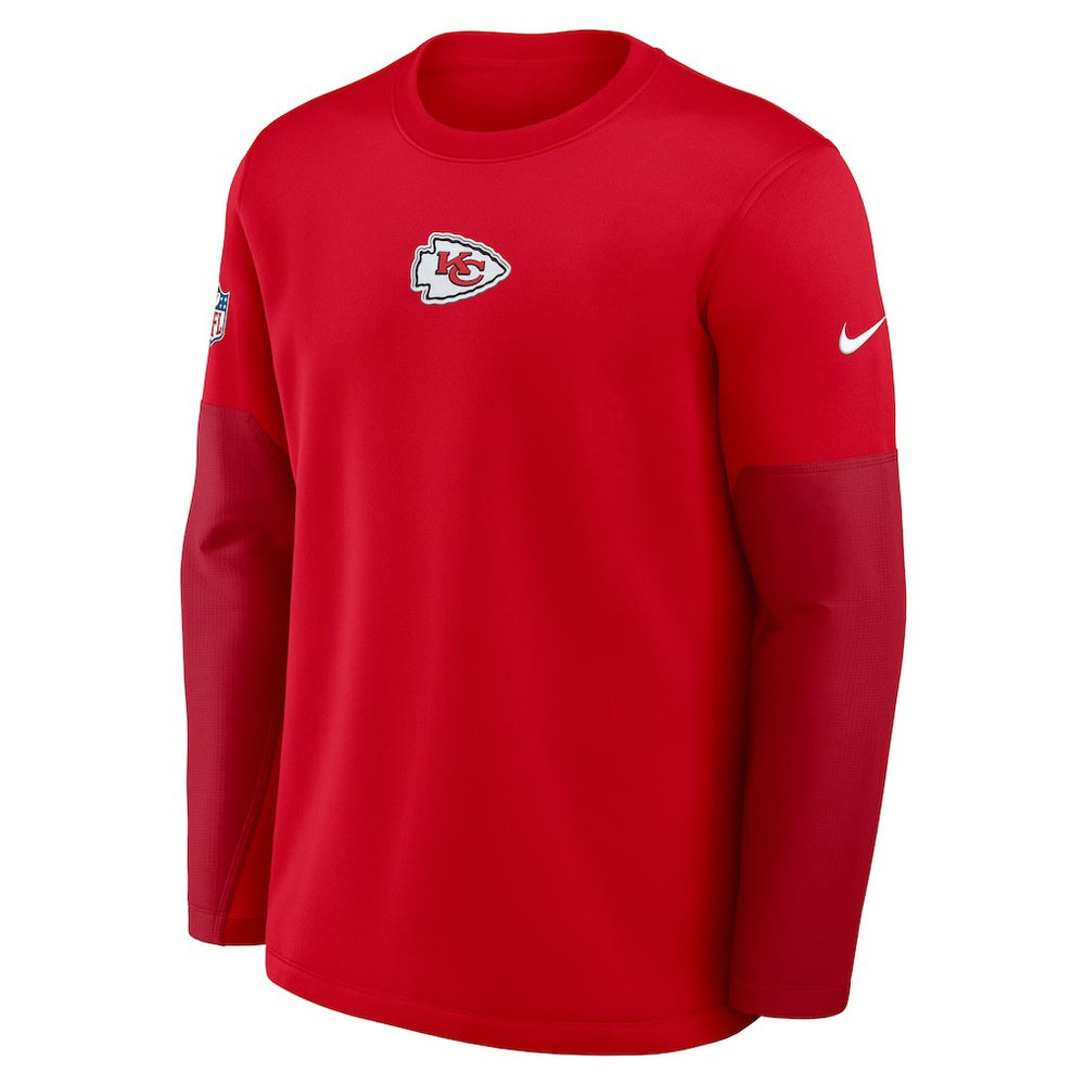 Kansas City Chiefs Sideline Coach Therma-FIT Long Sleeve T-Shirt - Red - Nike