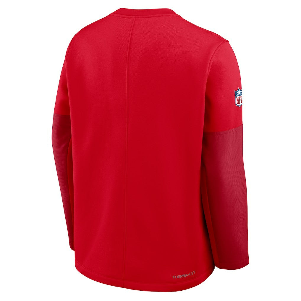 Kansas City Chiefs Sideline Coach Therma-FIT Long Sleeve T-Shirt - Red - Nike