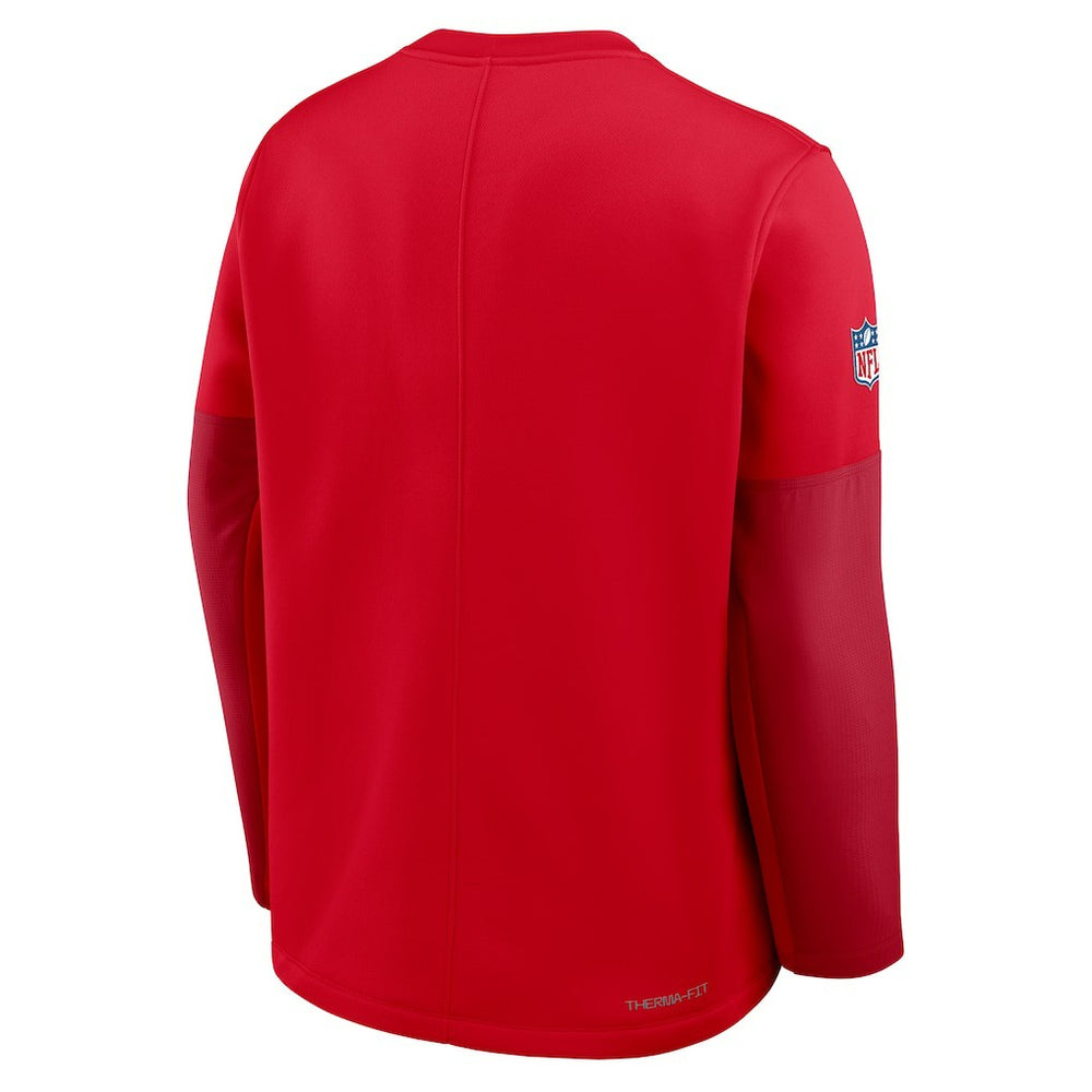 Kansas City Chiefs Sideline Coach Therma-FIT Long Sleeve T-Shirt - Red - Nike