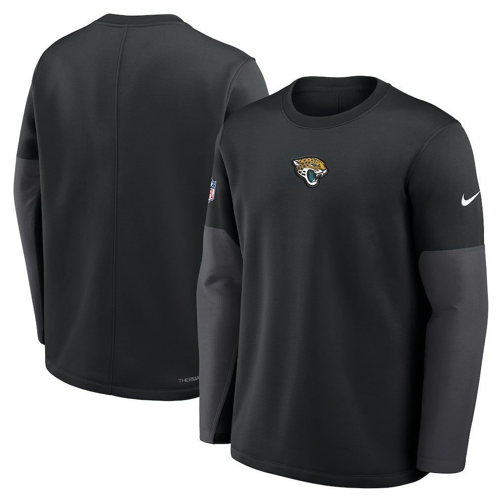 Jacksonville Jaguars Sideline Coach Therma-FIT Long Sleeve T-Shirt - Black - Nike