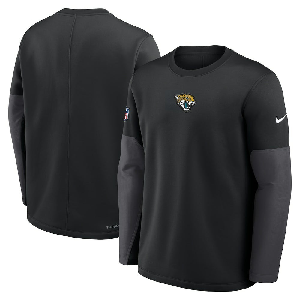 Jacksonville Jaguars Sideline Coach Therma-FIT Long Sleeve T-Shirt - Black - Nike