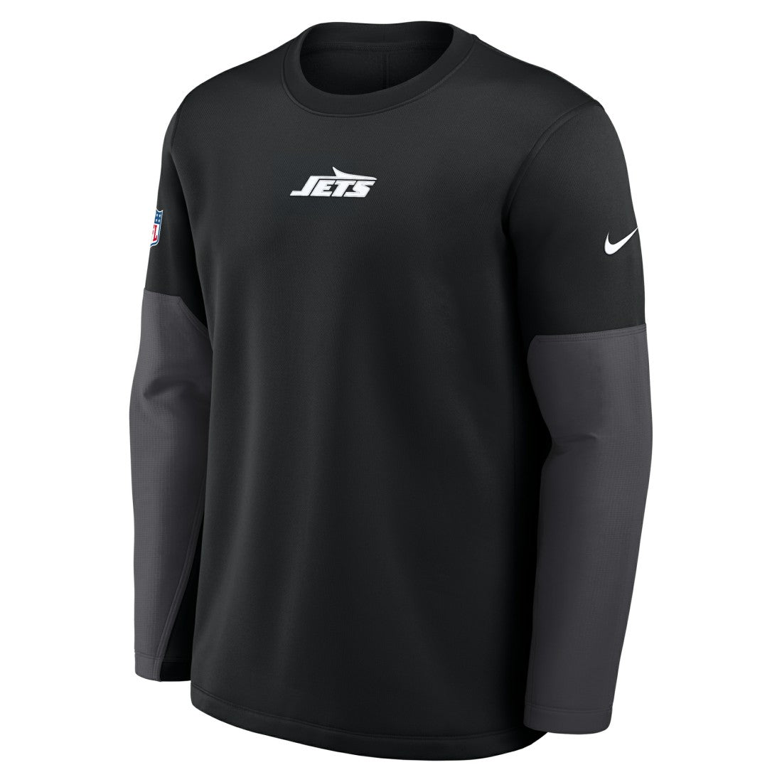 New York Jets Sideline Coach Therma-FIT Long Sleeve T-Shirt - Black - Nike