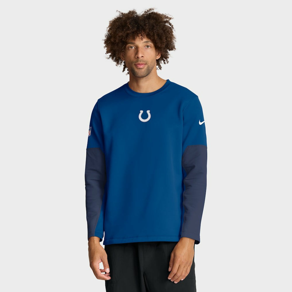 Indianapolis Colts Sideline Coach Therma-FIT Long Sleeve T-Shirt - Royal - Nike