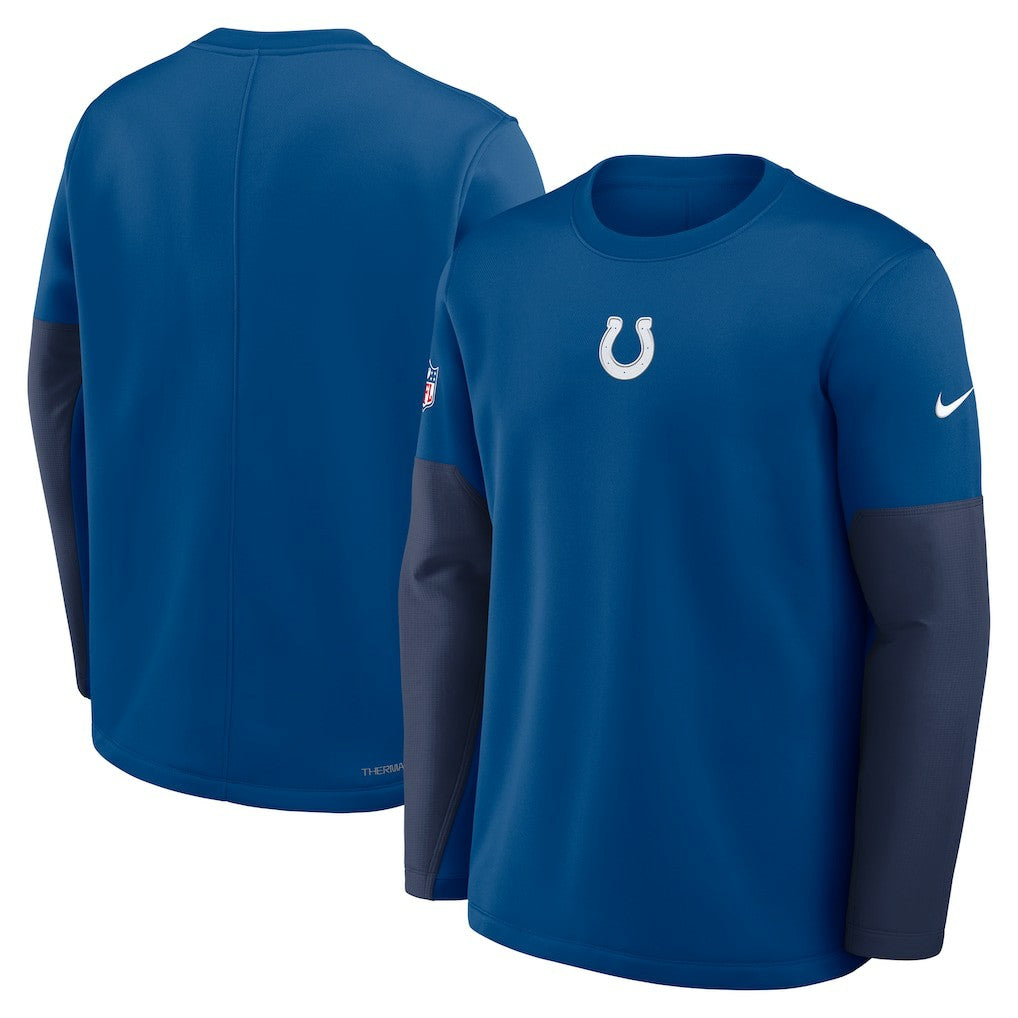 Indianapolis Colts Sideline Coach Therma-FIT Long Sleeve T-Shirt - Royal - Nike