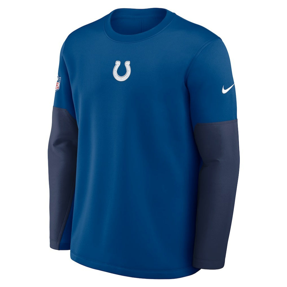 Indianapolis Colts Sideline Coach Therma-FIT Long Sleeve T-Shirt - Royal - Nike