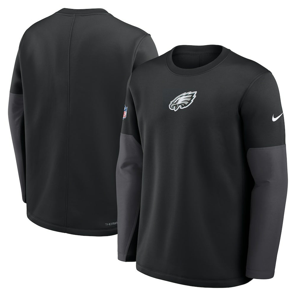 Philadelphia Eagles Sideline Coach Therma-FIT Long Sleeve T-Shirt - Black - Nike
