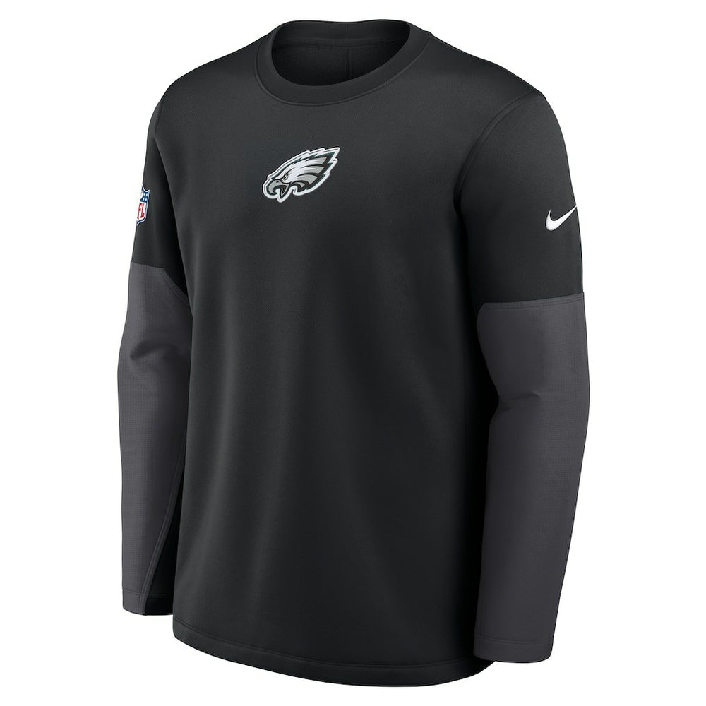 Philadelphia Eagles Sideline Coach Therma-FIT Long Sleeve T-Shirt - Black - Nike