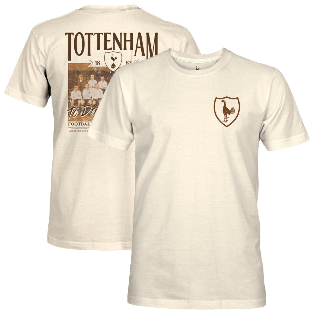 Tottenham Hotspur 1863FC Vintage Photo T-Shirt Cream