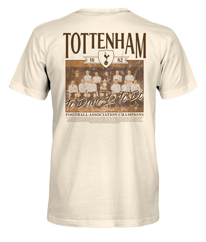 Tottenham Hotspur 1863FC Vintage Photo T-Shirt Cream