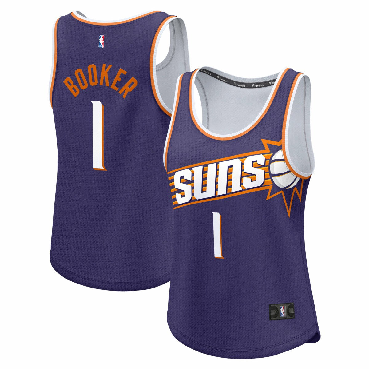 Fanatics Devin Booker Phoenix Suns Women's Fast Break Player Jersey Icon Edition Purple