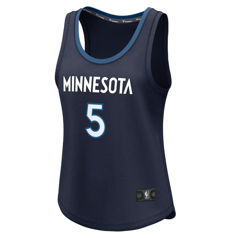 Fanatics Anthony Edwards Minnesota Timberwolves Women's Fast Break Player Jersey Icon Edition Navy