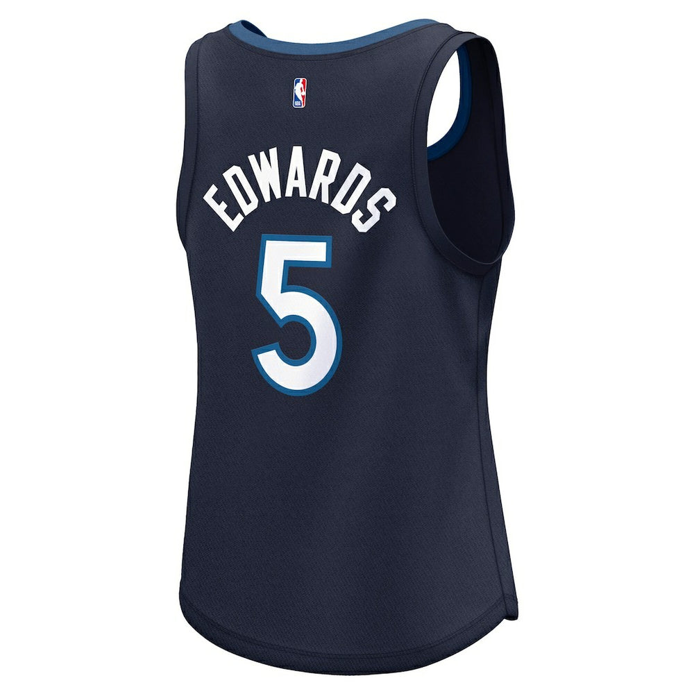 Fanatics Anthony Edwards Minnesota Timberwolves Women's Fast Break Player Jersey Icon Edition Navy