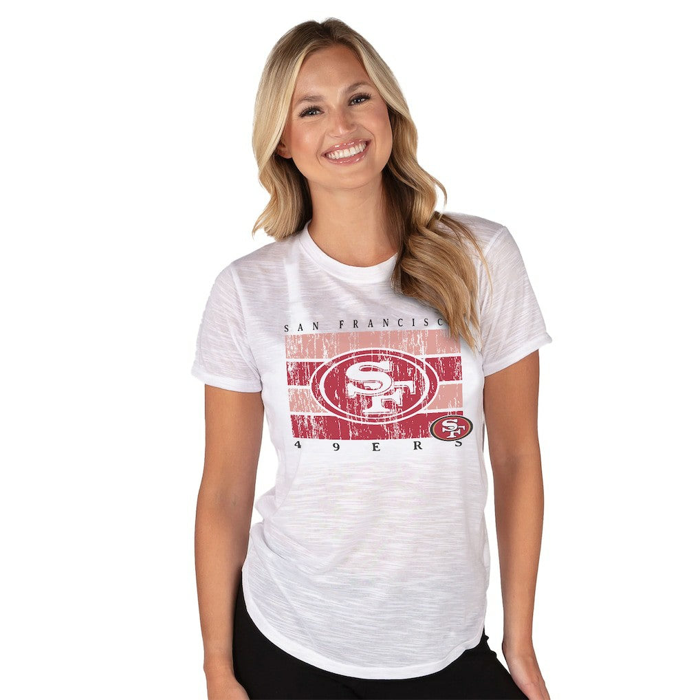 San Francisco 49ers Concepts Sport Women's Infuse Lightweight Slub Knit Top - White - NFL