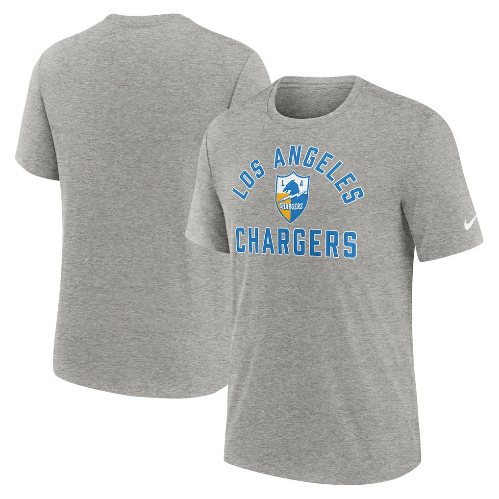 Los Angeles Chargers Favorable Timeline Tri-Blend T-Shirt - Heather Gray - Nike