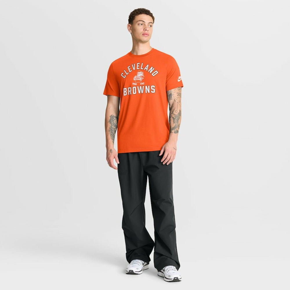 Cleveland Browns Favorable Timeline Tri-Blend T-Shirt - Orange - Nike