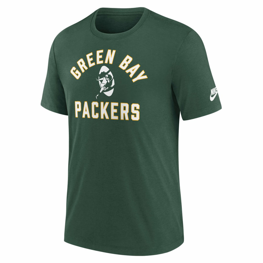 Green Bay Packers Favorable Timeline Tri-Blend T-Shirt - Green - Nike